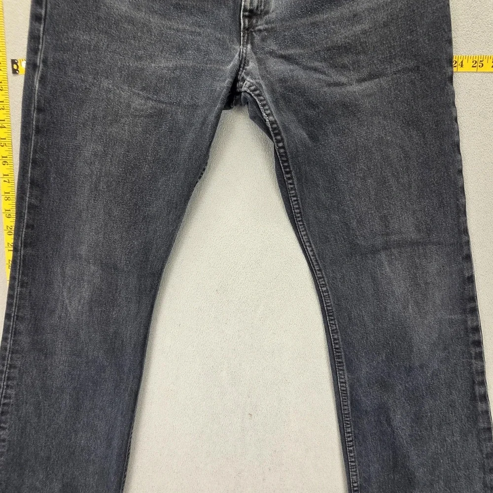 Levis 507 Jeans‎ Mens Black Dark Wash Straight Zip Fly Fits 32x32
